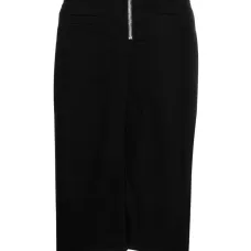 Джинсовая юбка асимметричного кроя с молнией