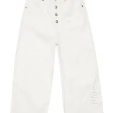 Широкие джинсы с эластичным поясом