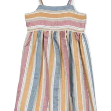 Платье в полоску со складками