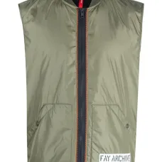 Жилет с контрастной строчкой и логотипом