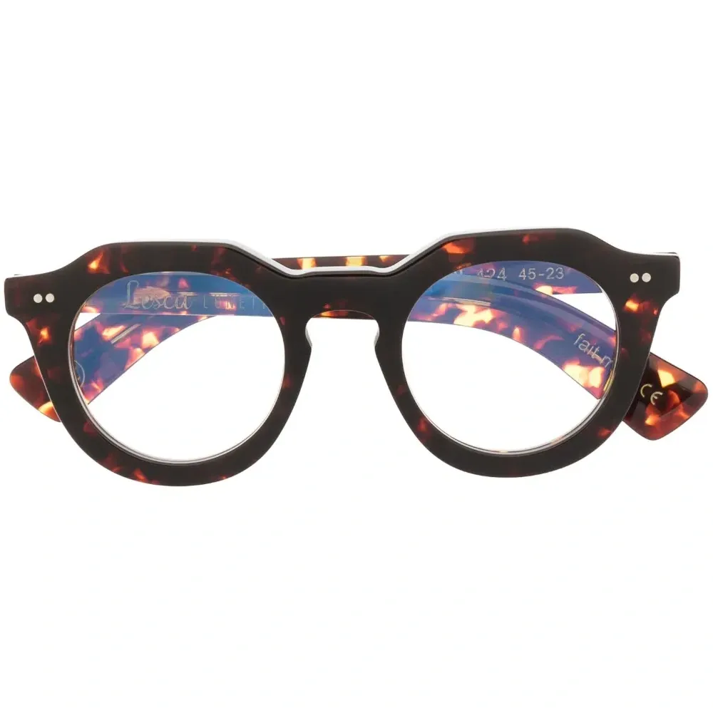 Очки в круглой оправе черепаховой расцветки