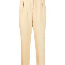 Льняные брюки с завышенной талией