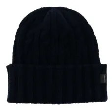 Шерстяная шапка бини фактурной вязки Шерстяная шапка бини фактурной вязки