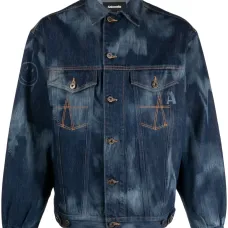 Джинсовая куртка Signature с принтом тай-дай Джинсовая куртка Signature с принтом тай-дай