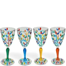 Набор Floral из четырех хрустальных бокалов