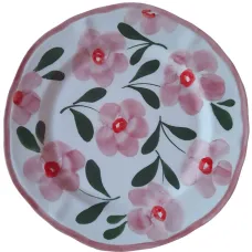 Фарфоровая тарелка с цветочным принтом (27 см)