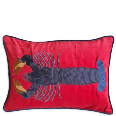 Льняная подушка с вышивкой