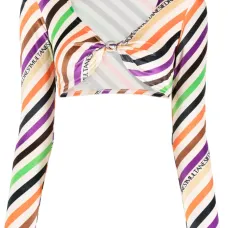 Укороченный топ в полоску