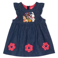 Джинсовый сарафан с вышивкой