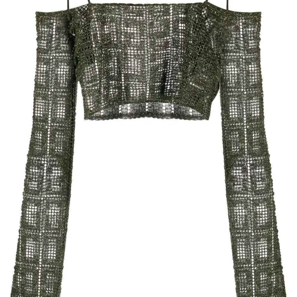 Укороченный топ в технике макраме