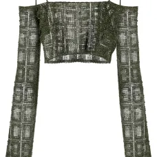 Укороченный топ в технике макраме Укороченный топ в технике макраме