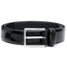 Лакированный ремень с квадратной пряжкой