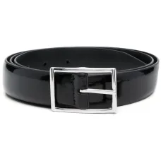 Лакированный ремень с прямоугольной пряжкой