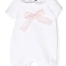Трикотажный ромпер с бантом