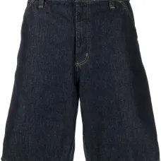 Джинсовые шорты карго с нашивкой-логотипом Джинсовые шорты карго с нашивкой-логотипом