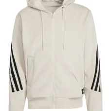 Худи со вставками в рубчик на молнии