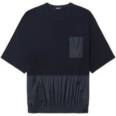 Толстовка с карманом и вставками