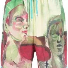 Шорты-бермуды с принтом