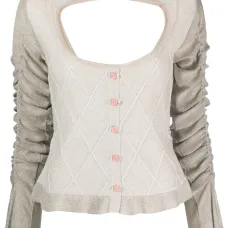 Кардиган Elena с драпированными рукавами Кардиган Elena с драпированными рукавами