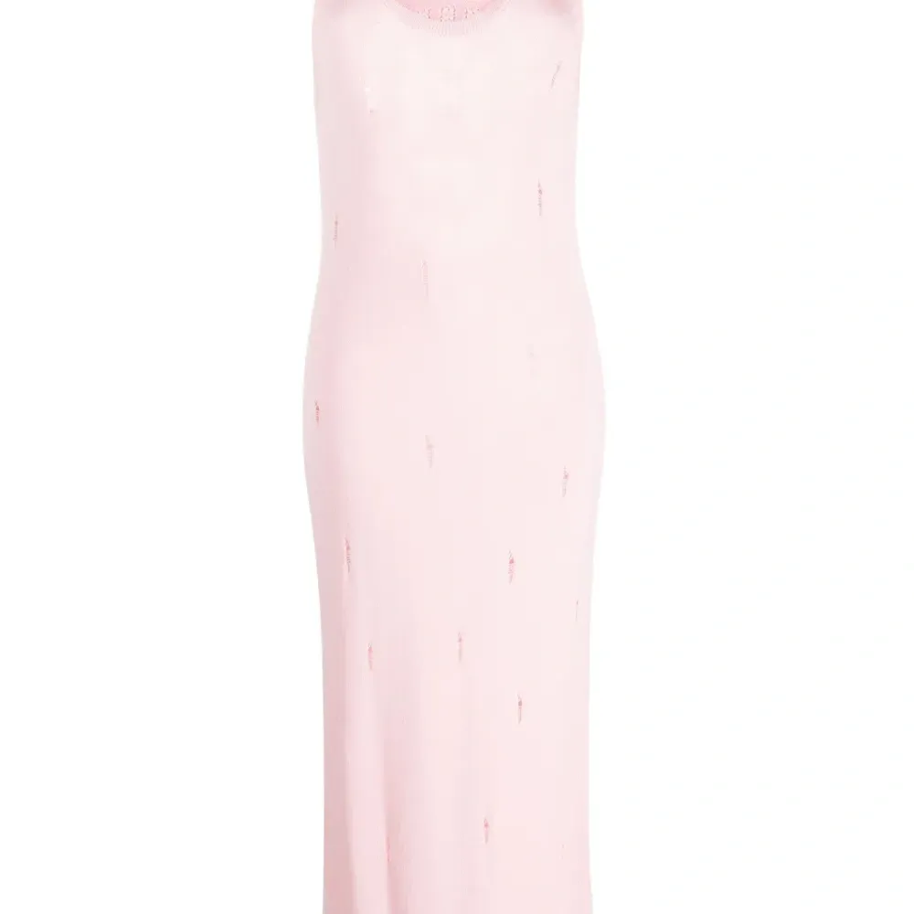 Платье макси с эффектом потертости