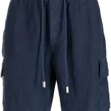 Льняные шорты с нашивкой-логотипом