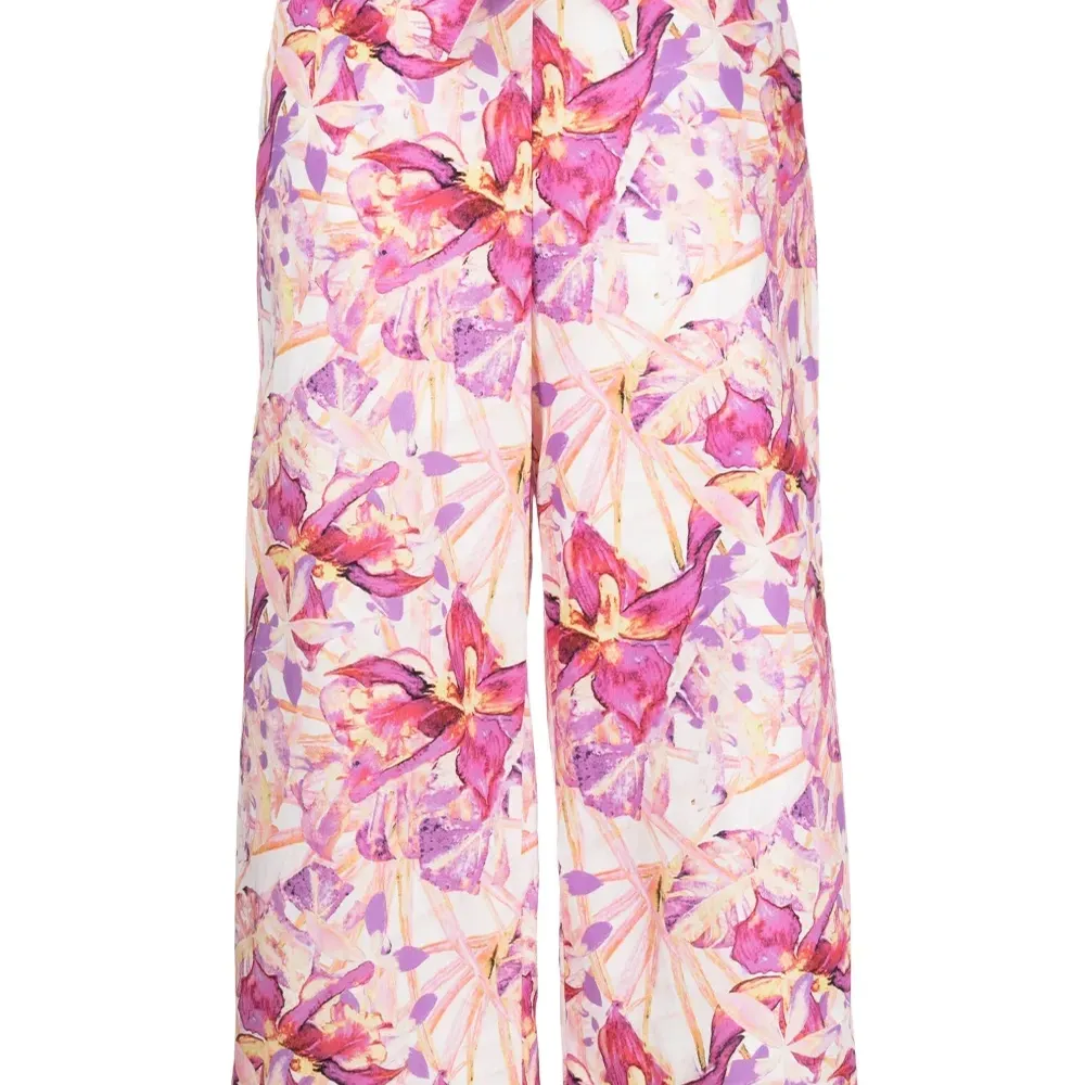 Укороченные брюки с цветочным принтом