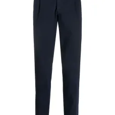 габардиновые брюки скинни с подвеской-логотипом