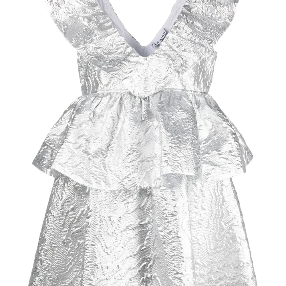 Жаккардовое платье с эффектом металлик