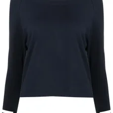 Футболка с длинными рукавами и вырезом-лодочкой Футболка с длинными рукавами и вырезом-лодочкой