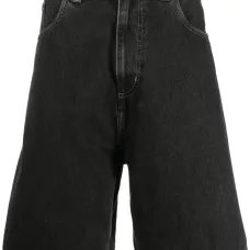 Широкие джинсовые шорты с нашивкой-логотипом