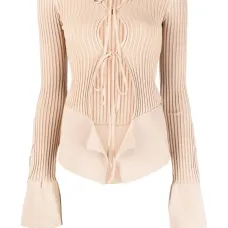 Топ с длинными рукавами и завязками Топ с длинными рукавами и завязками