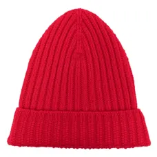 Кашемировая шапка бини в рубчик