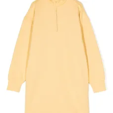 Платье с воротником на молнии и логотипом