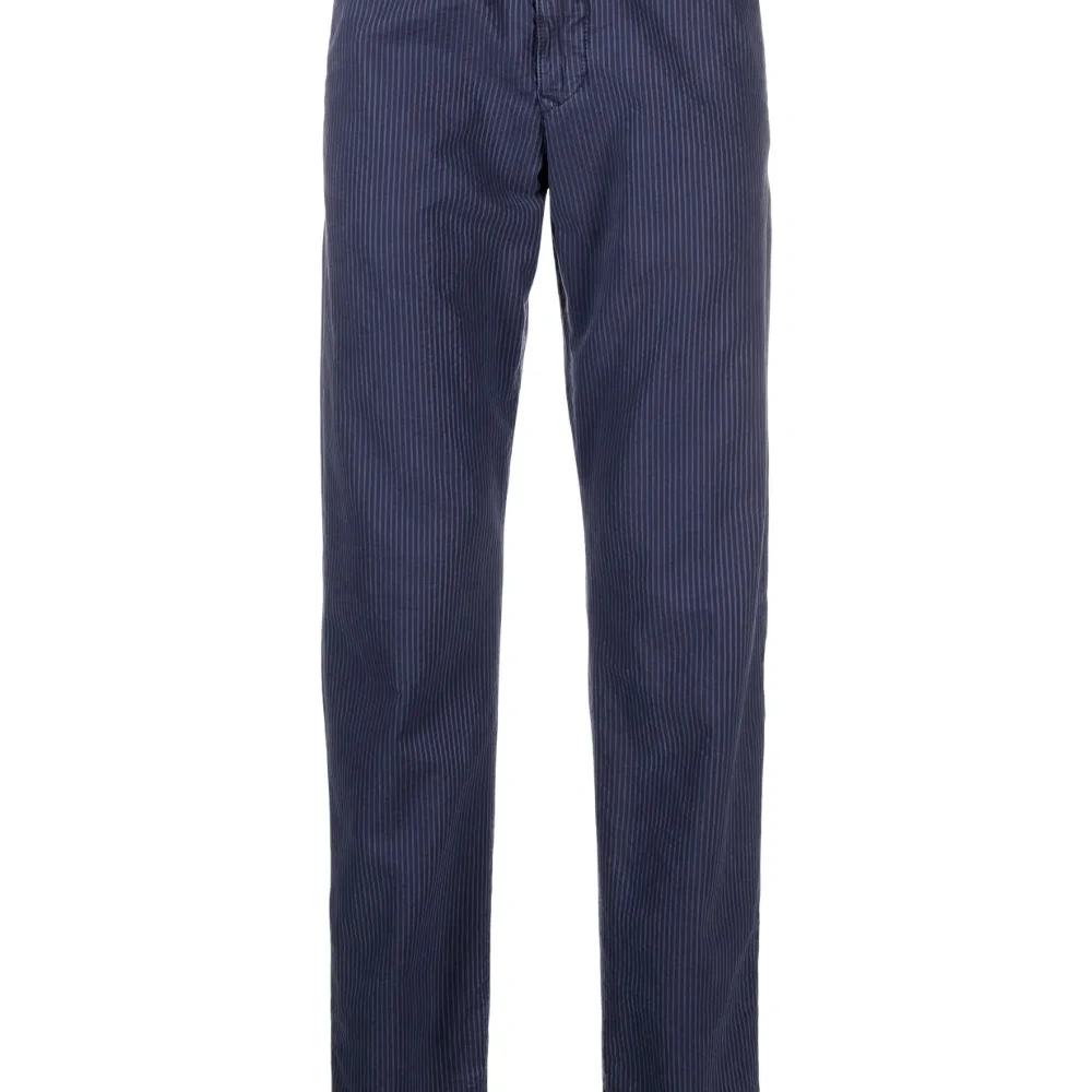 Полосатые брюки прямого кроя