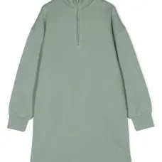 Платье с воротником на молнии и логотипом