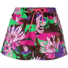 Шорты с кулиской и цветочным принтом