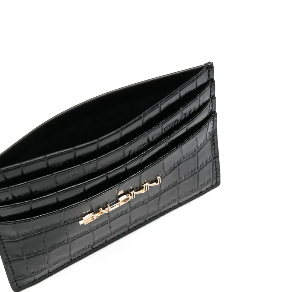 Картхолдер с тиснением под кожу крокодила