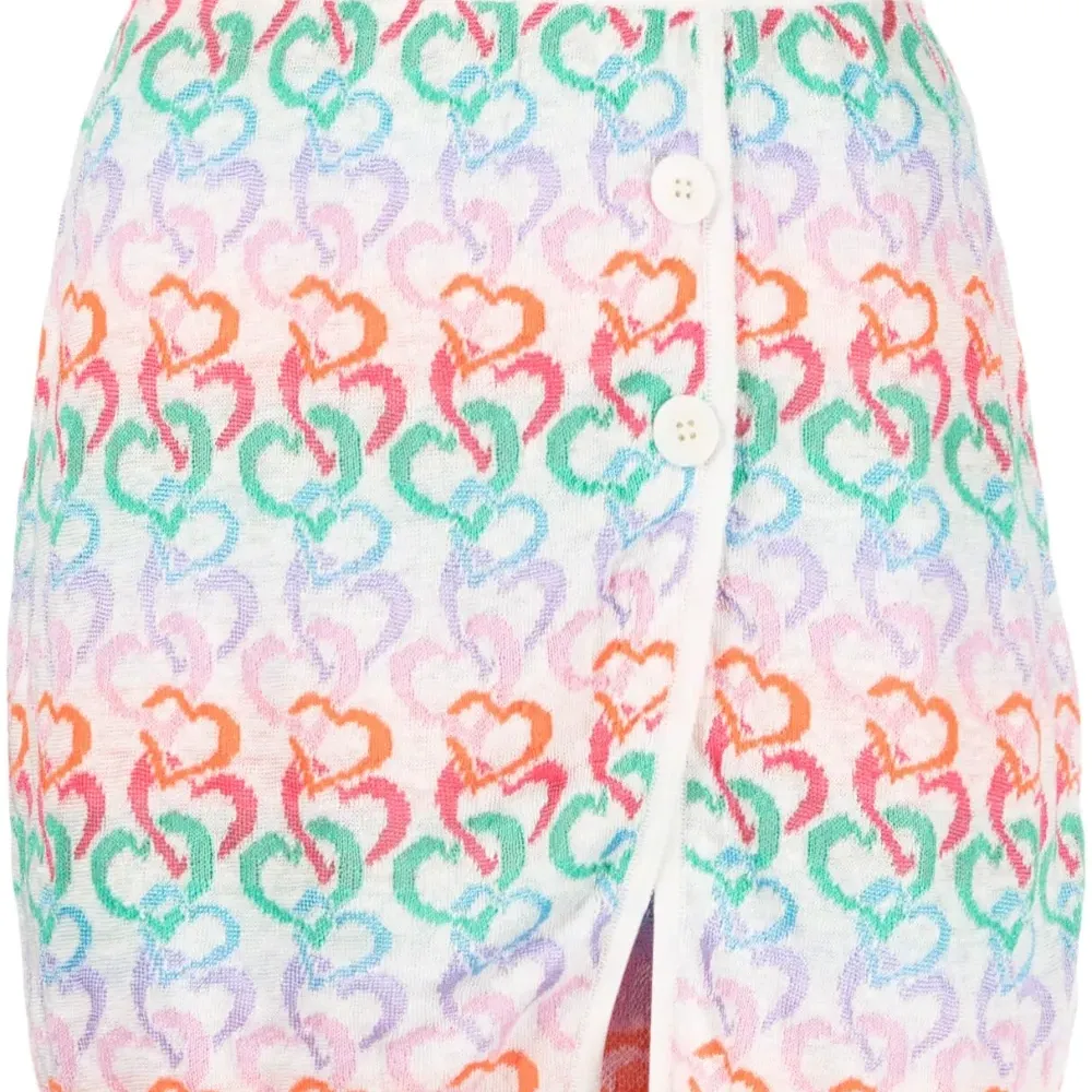 Трикотажная юбка с вышивкой