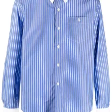 Полосатая рубашка с вышитым логотипом Полосатая рубашка с вышитым логотипом