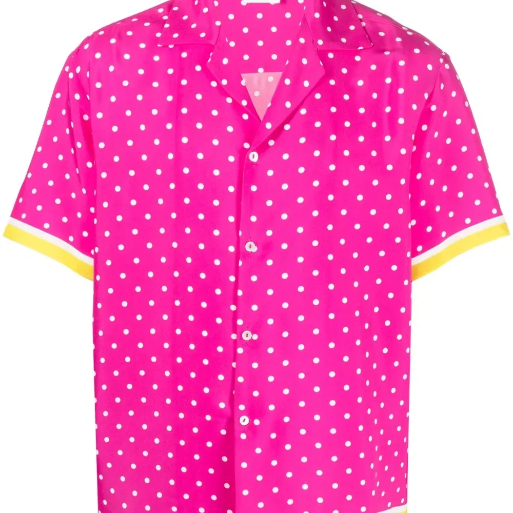 Шелковая рубашка в горох