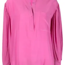 Шелковая блузка с длинными рукавами