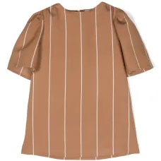 Полосатое платье с короткими рукавами