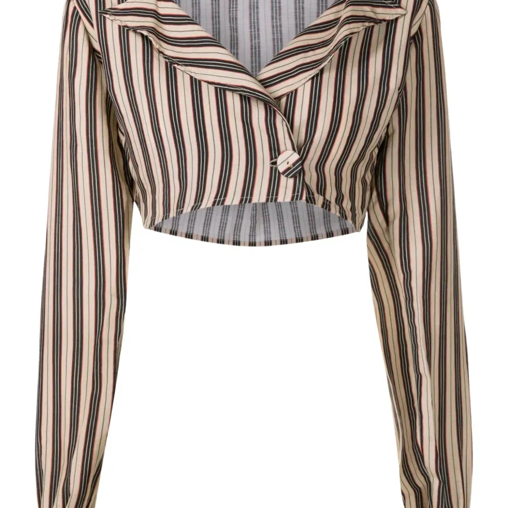 Укороченная блузка в полоску