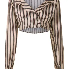 Укороченная блузка в полоску