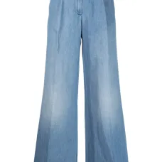 Широкие джинсы с завышенной талией