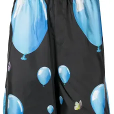 Шелковые шорты-бермуды с принтом