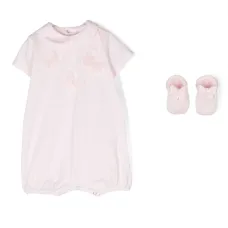 Комплект из пинеток и ромпера с аппликацией