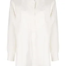 Льняная рубашка без воротника