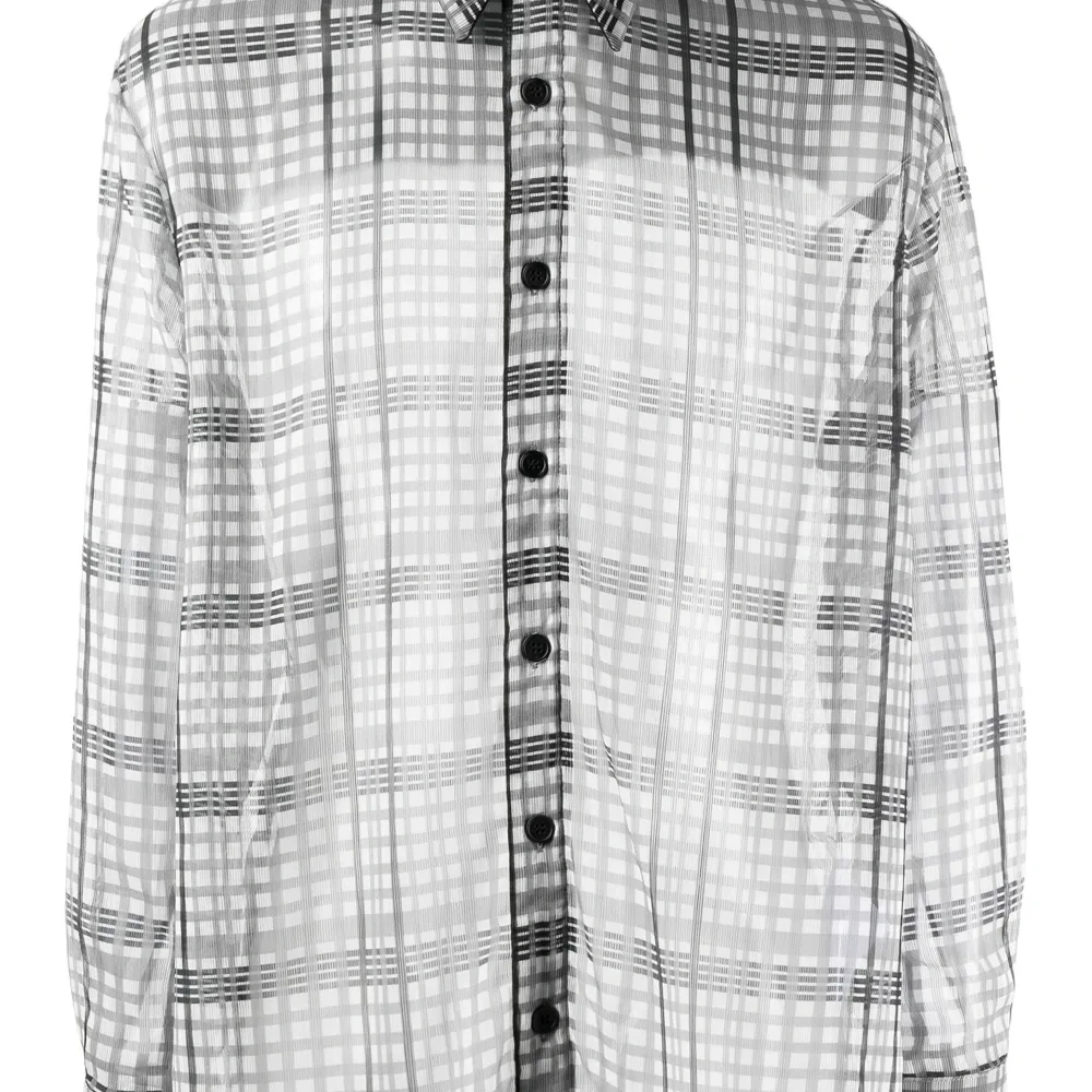 Полупрозрачная рубашка в клетку