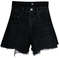 Джинсовые шорты асимметричного кроя Джинсовые шорты асимметричного кроя